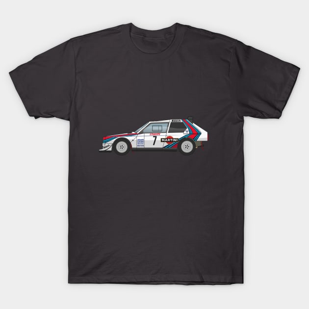 Lancia Delta S2 Rally Martini Racing T-Shirt by Burro Wheel